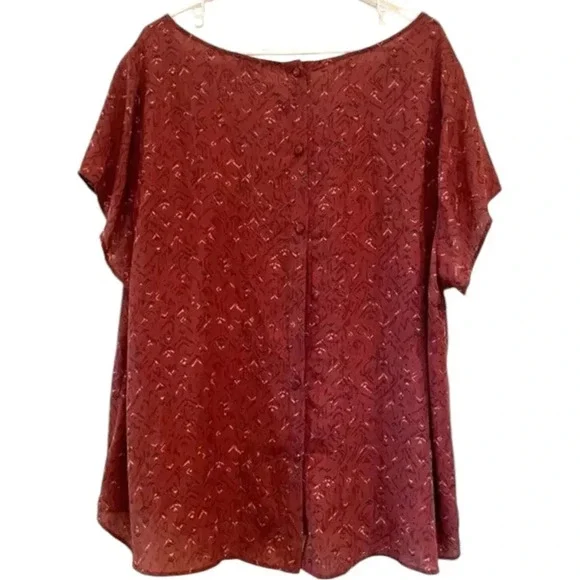 TORRID Abbey Georgette Button Back
Short Sleeve Blouse sizr 2X - Picture 4 of 5